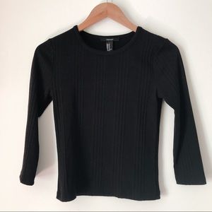 3/4 sleeve ribbed top